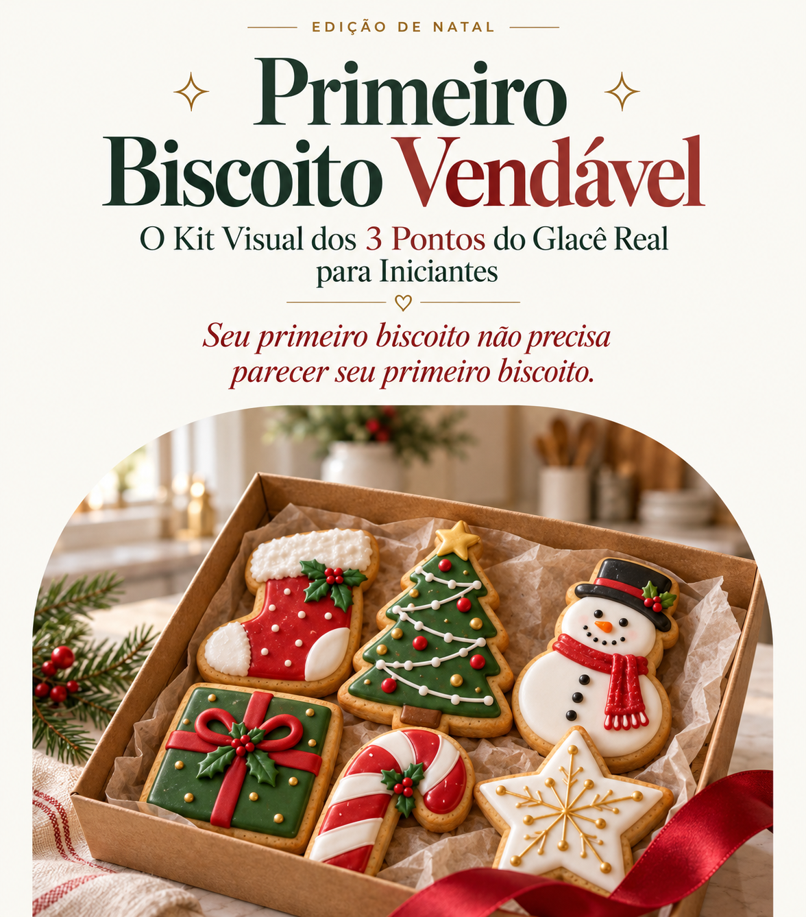 Capa do e-book Primeiro Biscoito Vendável — Edição de Natal